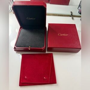 Authentic CARTIER  Pendant Jewelry  STORAGE DISPLAY CASE   RED box -  Plus Puch